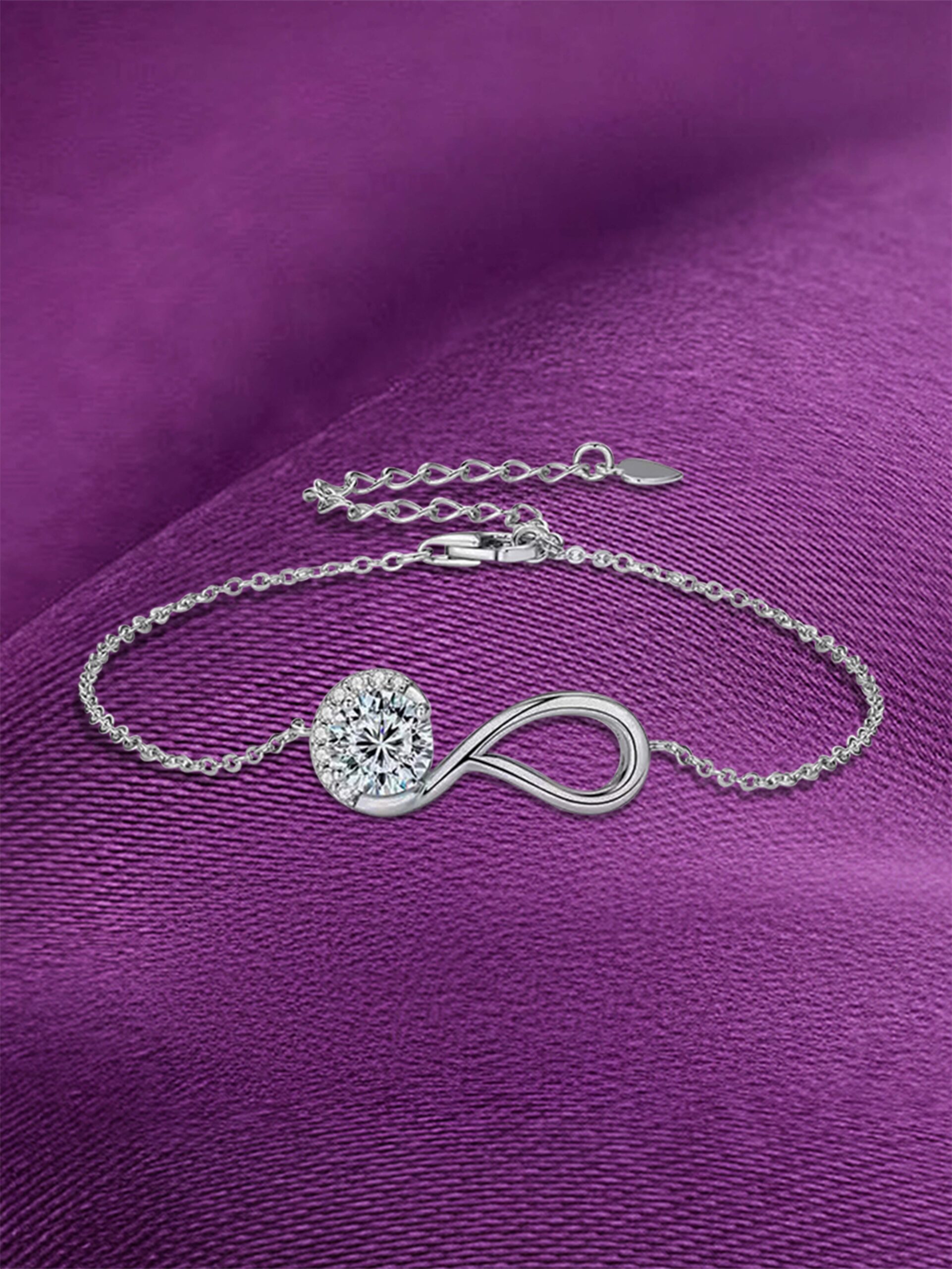 اكسسوارات فضة أنيقة MIOR, Elegant silver accessories MIOR, سوار رمزية اللانهاية, Infinity Charm Bracelet