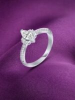 اكسسوارات فضة أنيقة MIOR, Elegant silver accessories MIOR, Oval Pearl Ring, خاتم لؤلؤة بيضاوي