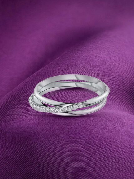 اكسسوارات فضة أنيقة MIOR, Elegant silver accessories MIOR, خاتم فضة ثلاثي الحلقات, Silver Triple Band Ring