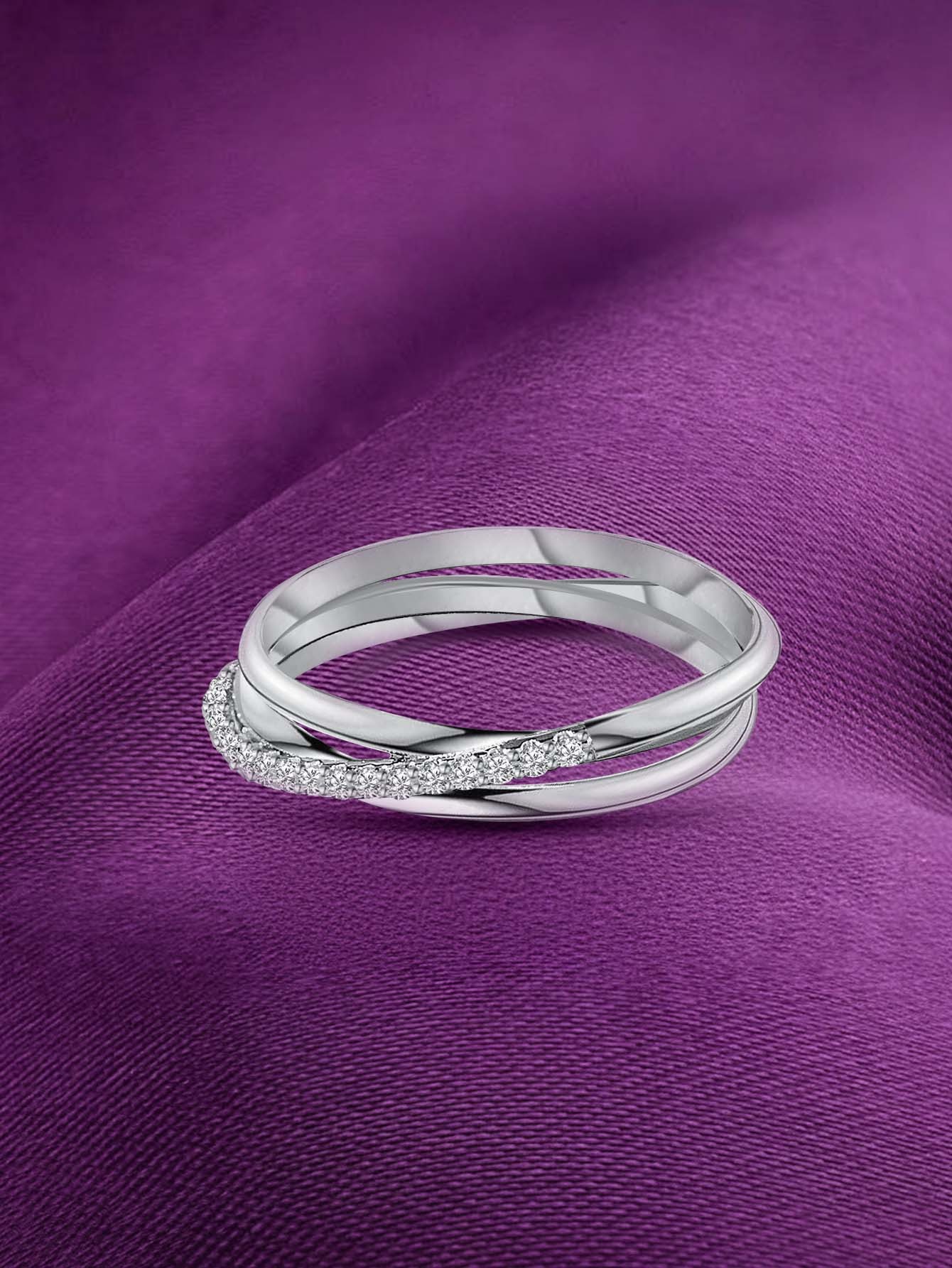 اكسسوارات فضة أنيقة MIOR, Elegant silver accessories MIOR, خاتم فضة ثلاثي الحلقات, Silver Triple Band Ring