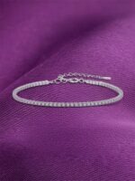 اكسسوارات فضة أنيقة MIOR, Elegant silver accessories MIOR, سوار تنس فضة رفيع, Silver Slim Tennis Bracelet